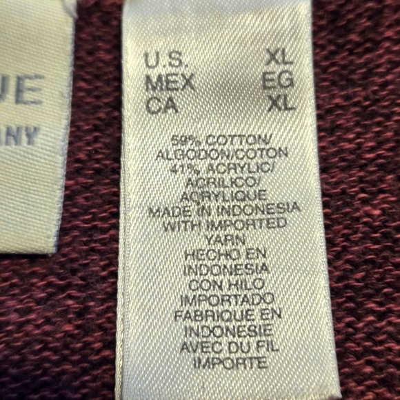 First Issue Women’s XL Pullover Sweater Metallic Colorblock Rust Plum Taupe - Picture 3 of 13